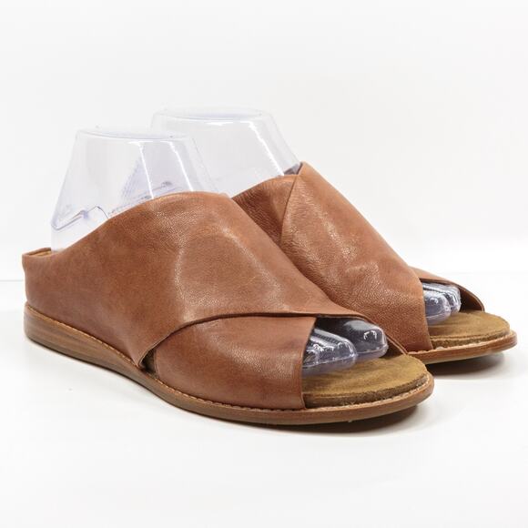 Sofft Brown Leather Mules - Picture 1 of 8